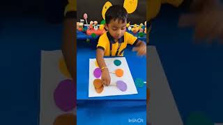 Matching the coloursBooster the mind Egg day activity Kidsmateschool  kidsmate kaapukad [upl. by Nylatsyrc]