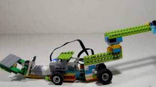 WeDo 20  Full working Forklift vehicle 2 motors 1 program [upl. by Soneson]