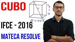 Questão IFCE 2016  Volume e Área  Cubo Mateca Resolve [upl. by Mouldon196]