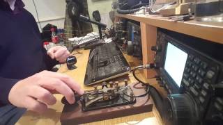 Morse Code QSO using an American military J38 telegraph key [upl. by Edla653]