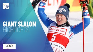 Tessa Worley FRA  Winner  Womens Giant Slalom Highlights  Lenzerheide  FIS Alpine [upl. by Eylloh485]