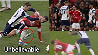 Watch Carefully is this Bruno Fernandes RED card vs Tottenham 🙆‍♂️ Unbelievable Manchester United [upl. by Lancelle148]