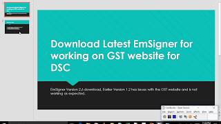 GST Website  Download Latest Version of EmSigner [upl. by Michel]