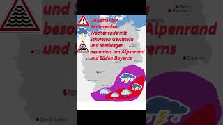 Heftige Unwetter am kommenden Wochenende und nächste Woche Montag unwetter wetter viral shorts [upl. by Pammi]