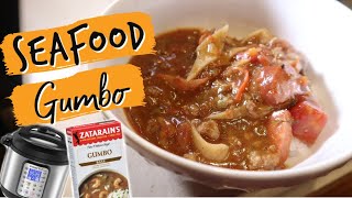 Easy Delicious Seafood Gumbo Recipe  Making Gumbo with an Instant Pot [upl. by Ymma508]