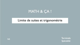 Limite de suites et trigonométrie [upl. by Capriola]