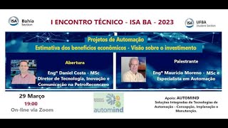 230329  Café ISA BA  Projetos de Automação Estimativas de Benefícios Econômicos [upl. by Petula]