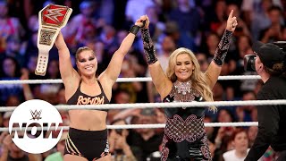 Ronda Rousey wins the Raw Womens Title at SummerSlam WWE Now [upl. by Hy]