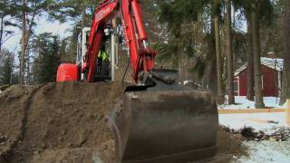 Kubota U503  Mini excavator for rent at Cramo [upl. by Lurline214]