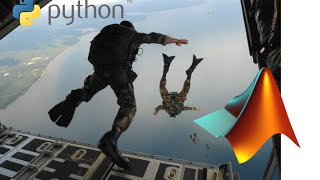 Skydiving Simulation in MATLAB and Python [upl. by Adnolehs511]