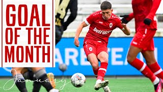 Goal of the Month  January 2023  Arbnor Muja vs Standard de Liège [upl. by Tnilc]