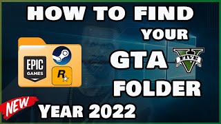 Find your GTA 5 Game Folder in 2023  Epic Games  Steam  Retail  Quick and Easy [upl. by Mori865]