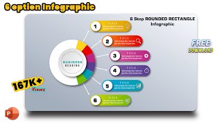 41StepbyStep Tutorial Designing a 6 Option Infographic in MS PowerPoint [upl. by Bowlds]