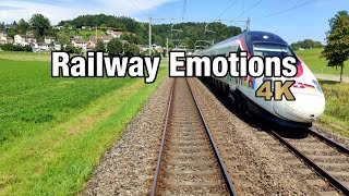 🚆 4K Zurich SBahn cab ride through four states in late summer Switzerland  S12 Brugg AG  Wil SG [upl. by Marna]