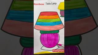 DIY Rainbow 🌈🌈 Table Lamp 😱 Art art shorts ytshorts diy kids [upl. by Anoiuq943]