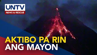 Aktibidad sa bukana ng Mayon tumaas Lava flow nasa 4 km na  PHIVOLCS [upl. by Nelra]