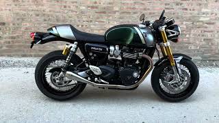 Triumph Thruxton 1200 RS 2023 green silver TC2923U [upl. by Ennylyak]