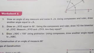 Dav Class 6 Math Chapter 14 Worksheet 2  Constructions  madhubanclasses [upl. by Trebo40]