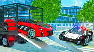 Super Giant Police Car vs Bandit Car  Wheel City HeroesWCH Cartoon [upl. by Allan717]