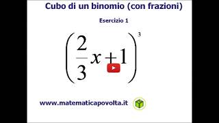 Il Cubo del binomio con frazioni  Esercizio 1 [upl. by Nerita766]