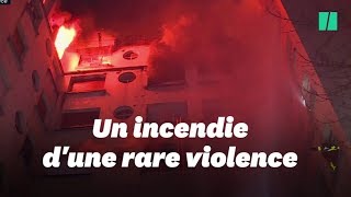 Lincendie à Paris filmé par les Sapeurs pompiers [upl. by Hapte]