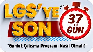 Günlük Çalışma Programı Nasıl Olmalı⏳ LGSye Son 37 Gün❗ [upl. by Ayanal]