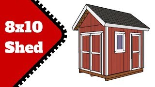 8x10 Shed Plans Free [upl. by Teraj621]