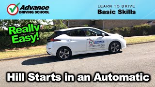 Hill Starts In An Automatic Car  Learn to drive Basic skills [upl. by Acinoda]