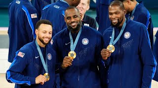 2024 Olympic basketball Updates highlights from USA vs France gold medal game [upl. by Amis]