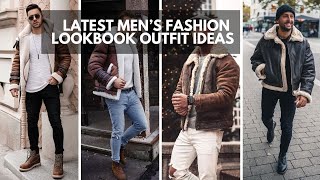 15 Ways To Wear A Shearling JACKET  Different Ways to Style Shearling Coat  Mens Fashion Lookbook [upl. by Kcirdnek]