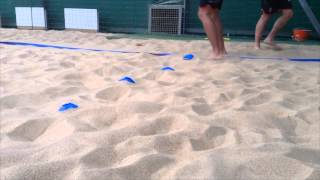 Beach VolleyBall Training  4 exercises Footwork [upl. by Analart344]