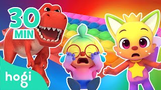 BEST Learn Colors and Sing Along with Hogi｜Pop It Boo Boo Dinosaurs for Kids｜Hogi Pinkfong [upl. by Heidie]