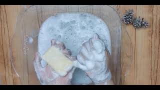 ASMR Lathering Soap Dermythol Green Package [upl. by Ahsiekat267]