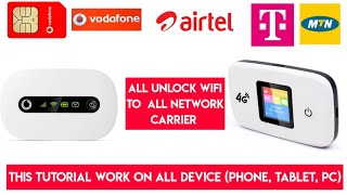 How To Unlock WIFI Pocket Router To All Network CarrierHuaweiVodafone wifi Free Unlock To Any SIM [upl. by Dorehs]