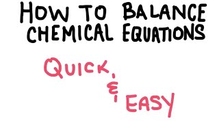 How to Balance a Chemical Equation EASY [upl. by Heda468]