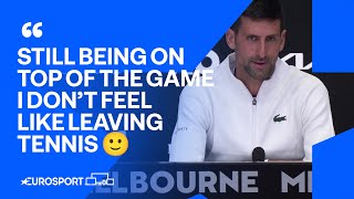 Novak Djokovic discusses his future amp potential RETIREMENT 👀  Australian Open 2024 🇦🇺 [upl. by Zeph]