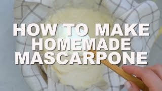 How To Make Mascarpone Cheese Recipe [upl. by Simpson196]