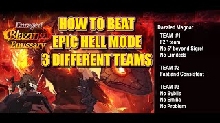 🔥🔥FIRE ADVENT🔥🔥 EPIC HELL 🔥🔥 THREE DIFFERENT TEAMS 🔥🔥 Enraged Blazing Emissary 🔥🔥 [upl. by Stephi]