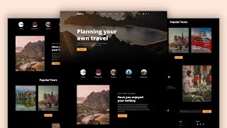 Complete Responsive Website Using HTML CSS  Responsive Travel amp Tour Website Design Tutorial [upl. by Aliber]