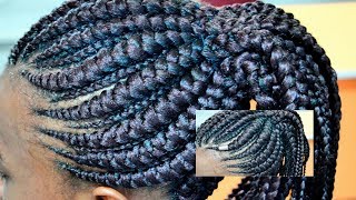 How To Feed In CornRow Braids Fast And Easy  Step By Step For Beginners  Corn Row Braid [upl. by Vizzone833]