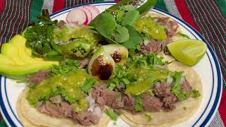 Tacos de chambarete o chamorro de res [upl. by Shipman238]