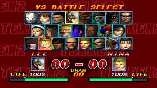 Tekken 2  Arcade   Character SelectAre you Ready  Remix [upl. by Ailem]