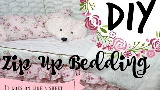 DIY Zip up bedding  goes on like a sheet [upl. by Heyer]