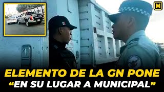 ¡¡INCREIBLE Elemento de la GN pone en su lugar a Municipales de Ecatepec [upl. by Anuhsal]