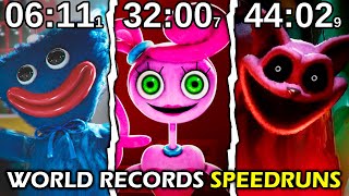 Poppy Playtime Chapter 1 2 3  The REAL World Records SPEEDRUNS No Glitches [upl. by Htebazila]