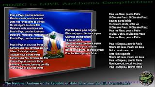 Haiti National Anthem quotLa Dessaliniennequot INSTRUMENTAL with French lyrics [upl. by Anivram]