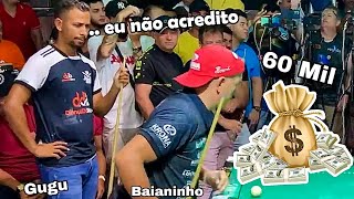 A BAHIA PAROU PARA ASSISTIR A REVANCHE ENTRE BAIANINHO X GUGU SEM MEDO sinuca baianinho viral [upl. by Aynodal]