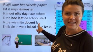 NT2 📚BACK TO SCHOOL🎓Lesrooster boekenlijst bestellen lokaal nietmachine lunchbox learndutch [upl. by Egas]