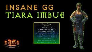 INSANE GG TIARA  CHARSI IMBUE QUEST  Diablo 2 Resurrected [upl. by Lekcim820]