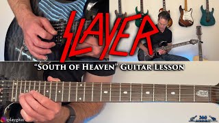 Slayer  South of Heaven Guitar Lesson [upl. by Vallie789]